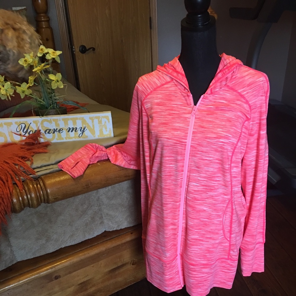 Zella 2X hoodie in heathered coral